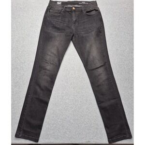 Mugsy Mags Jeans Mens 35x36 Dark Gray Faded Wash Stretch Denim